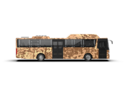 Realistic bus isolated on background. 3d rendering - illustration png