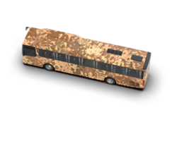 Realistic bus isolated on background. 3d rendering - illustration png