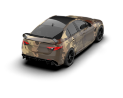 Realistic sport car isolated on background. 3d rendering - illustration png