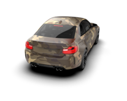 Realistic sport car isolated on background. 3d rendering - illustration png