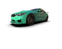 Realistic sport car isolated on background. 3d rendering - illustration png