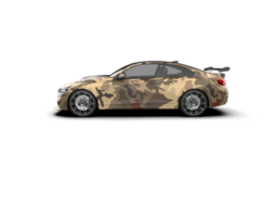 Realistic sport car isolated on background. 3d rendering - illustration png