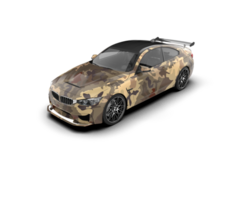 Realistic sport car isolated on background. 3d rendering - illustration png
