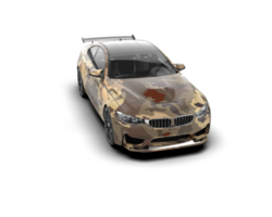 Realistic sport car isolated on background. 3d rendering - illustration png