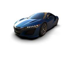 Realistic sport car isolated on background. 3d rendering - illustration png