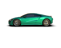 Realistic sport car isolated on background. 3d rendering - illustration png