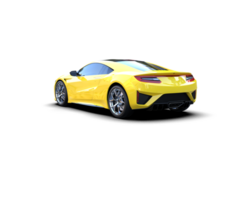 Realistic sport car isolated on background. 3d rendering - illustration png