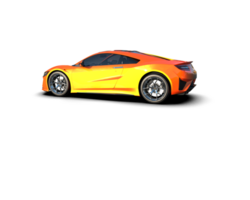 Realistic sport car isolated on background. 3d rendering - illustration png