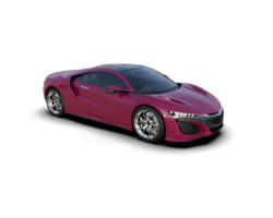 Realistic sport car isolated on background. 3d rendering - illustration png