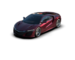 Realistic sport car isolated on background. 3d rendering - illustration png