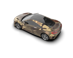 Realistic sport car isolated on background. 3d rendering - illustration png