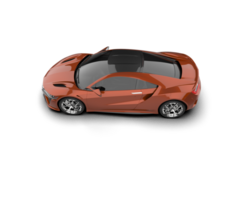 Realistic sport car isolated on background. 3d rendering - illustration png