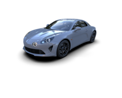 Realistic sport car isolated on background. 3d rendering - illustration png