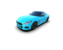 Realistic sport car isolated on background. 3d rendering - illustration png