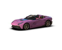 Realistic sport car isolated on background. 3d rendering - illustration png