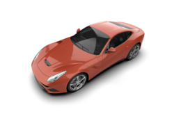 Realistic sport car isolated on background. 3d rendering - illustration png
