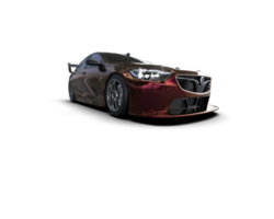Realistic sport car isolated on background. 3d rendering - illustration png
