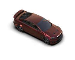 Realistic sport car isolated on background. 3d rendering - illustration png