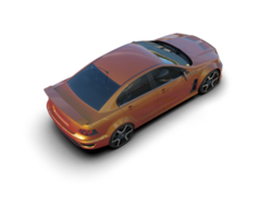 Realistic sport car isolated on background. 3d rendering - illustration png