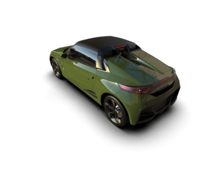 realista deporte coche aislado en antecedentes. 3d representación - ilustración png