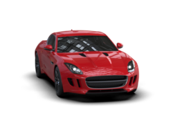 Realistic sport car isolated on background. 3d rendering - illustration png