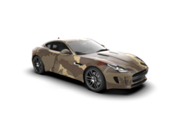 Realistic sport car isolated on background. 3d rendering - illustration png