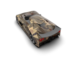 Realistic sport car isolated on background. 3d rendering - illustration png