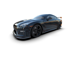 Realistic sport car isolated on background. 3d rendering - illustration png