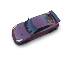 Realistic sport car isolated on background. 3d rendering - illustration png