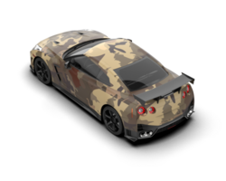 Realistic sport car isolated on background. 3d rendering - illustration png