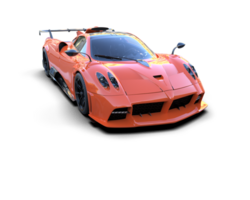 Realistic sport car isolated on background. 3d rendering - illustration png