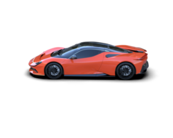 Realistic sport car isolated on background. 3d rendering - illustration png