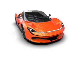 Realistic sport car isolated on background. 3d rendering - illustration png