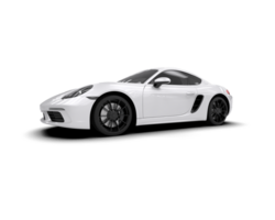 Realistic sport car isolated on background. 3d rendering - illustration png