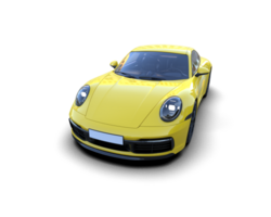 Realistic sport car isolated on background. 3d rendering - illustration png