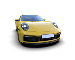 Realistic sport car isolated on background. 3d rendering - illustration png