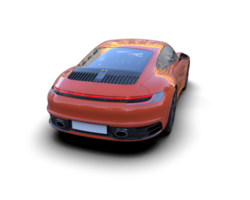 Realistic sport car isolated on background. 3d rendering - illustration png