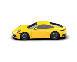 Realistic sport car isolated on background. 3d rendering - illustration png
