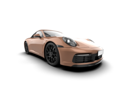 Realistic sport car isolated on background. 3d rendering - illustration png