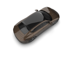Realistic sport car isolated on background. 3d rendering - illustration png