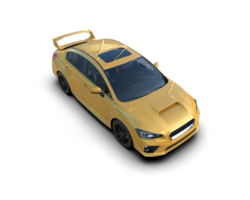 Realistic sport car isolated on background. 3d rendering - illustration png