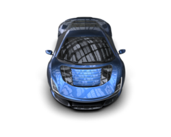 Realistic sport car isolated on background. 3d rendering - illustration png