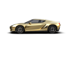 Realistic sport car isolated on background. 3d rendering - illustration png