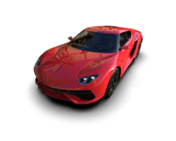 Realistic sport car isolated on background. 3d rendering - illustration png