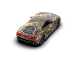 Realistic sport car isolated on background. 3d rendering - illustration png