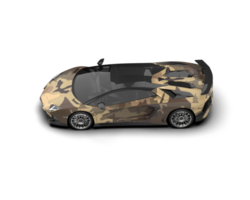 Realistic sport car isolated on background. 3d rendering - illustration png
