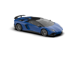 Realistic sport car isolated on background. 3d rendering - illustration png