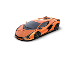 Realistic sport car isolated on background. 3d rendering - illustration png