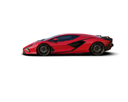 Realistic sport car isolated on background. 3d rendering - illustration png