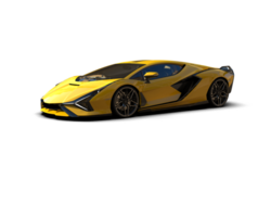 Realistic sport car isolated on background. 3d rendering - illustration png